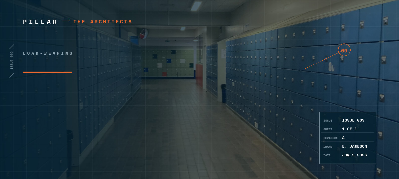 School corridor lined with lockers
