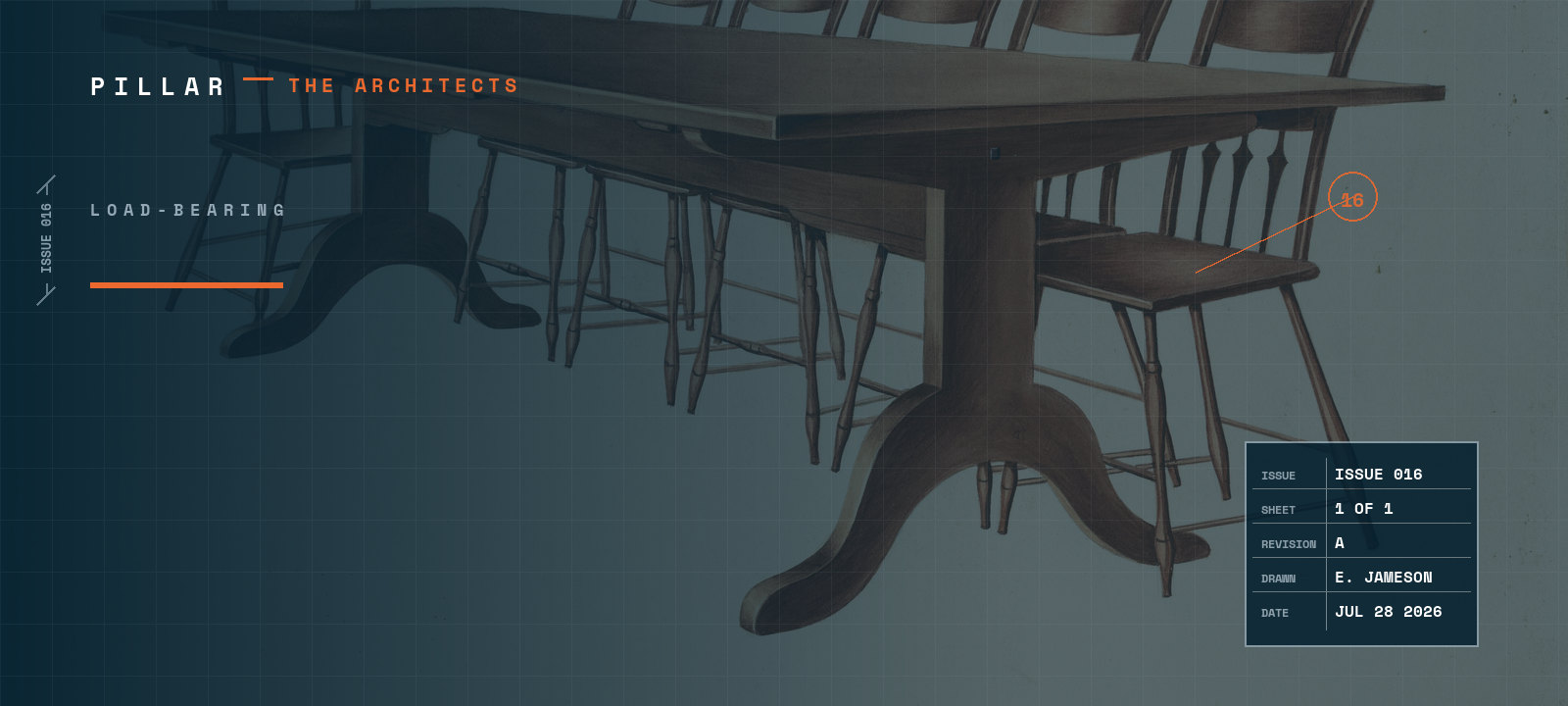 A table with chairs drawn up around it